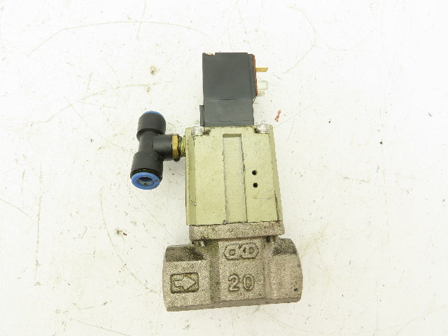 CKD CVS2-20A-10-02HS-3 Pneumatic Solenoid Coolant Valve 3/4" 24VDC NC