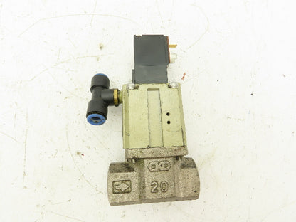 CKD CVS2-20A-10-02HS-3 Pneumatic Solenoid Coolant Valve 3/4" 24VDC NC