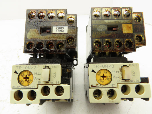Fuji Electric SJ-0G/UL Magnetic Contactor W/Overload Relay 0.64-0.96A Lot of 2