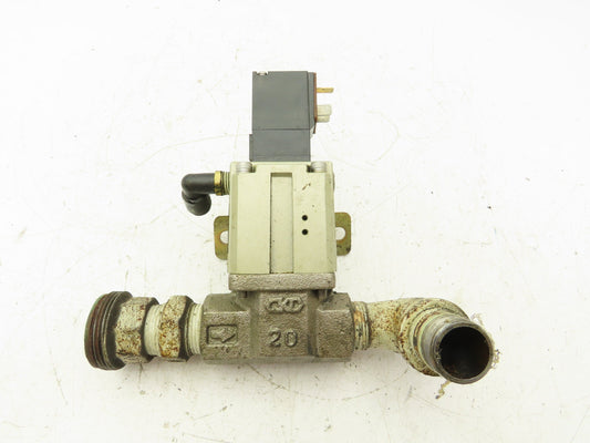 CKD CVS2-20A-10-02HSB-3 Pneumatic Solenoid Coolant Valve 3/4" 24VDC NC