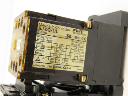 Fuji Electric SJ-0G/UL Magnetic Contactor W/Overload Relay 0.95 -1.45A Lot of 2