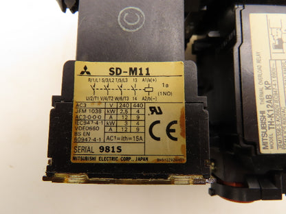 Mitsubishi Electric SD-M11 Contactor W/Thermal Overload Relay 1-1.6A Lot of 4