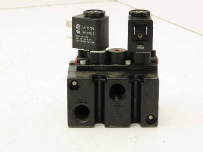 ARO A722SD-120-A-M Alpha Pneumatic Dual Solenoid Stacking Valve 3-Pos 120V 3/8"