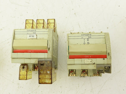Fuji Electric CP33FS/5WD Circuit Protector 5A 3 Pole 240V Lot of 5