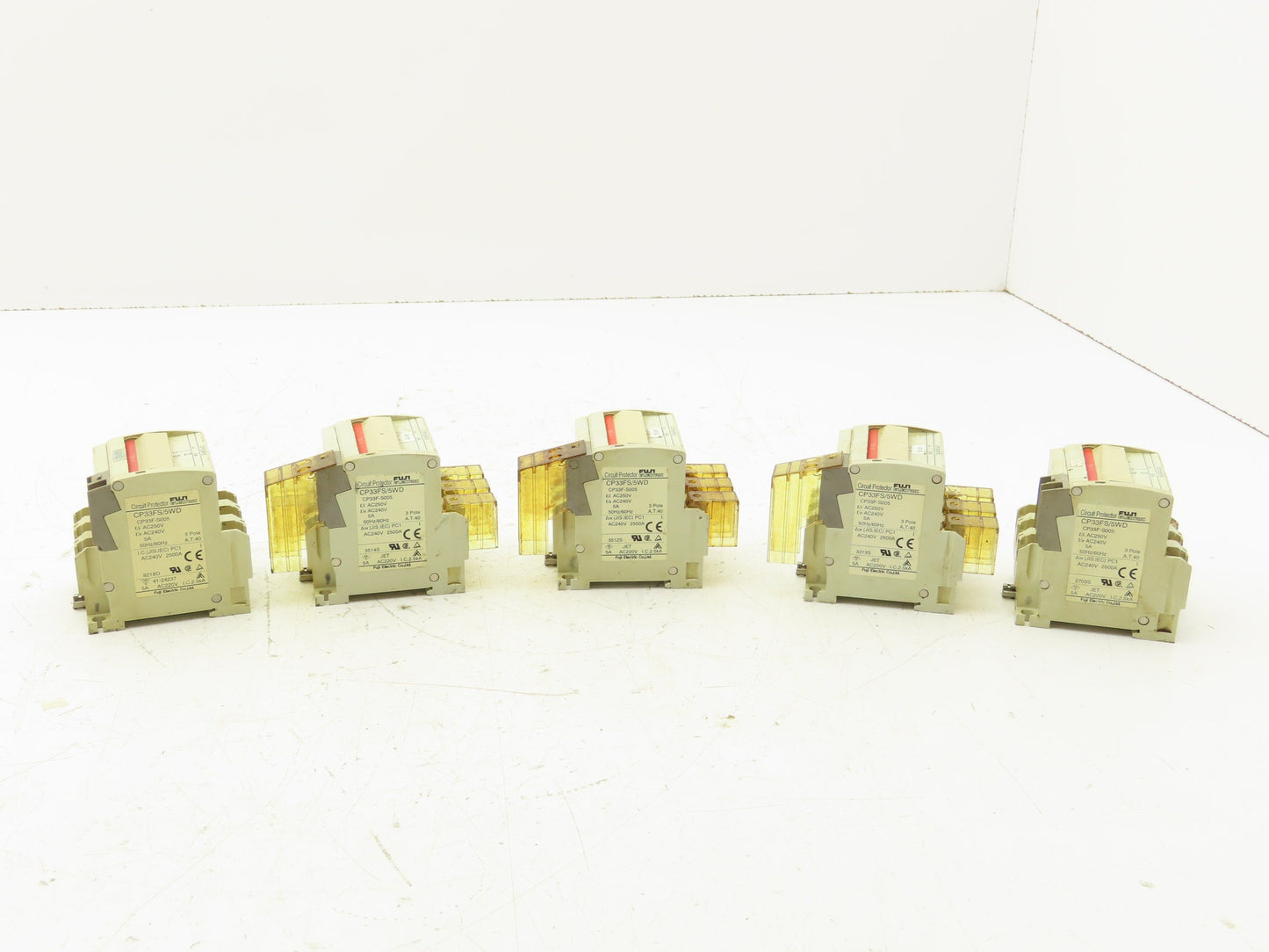 Fuji Electric CP33FS/5WD Circuit Protector 5A 3 Pole 240V Lot of 5