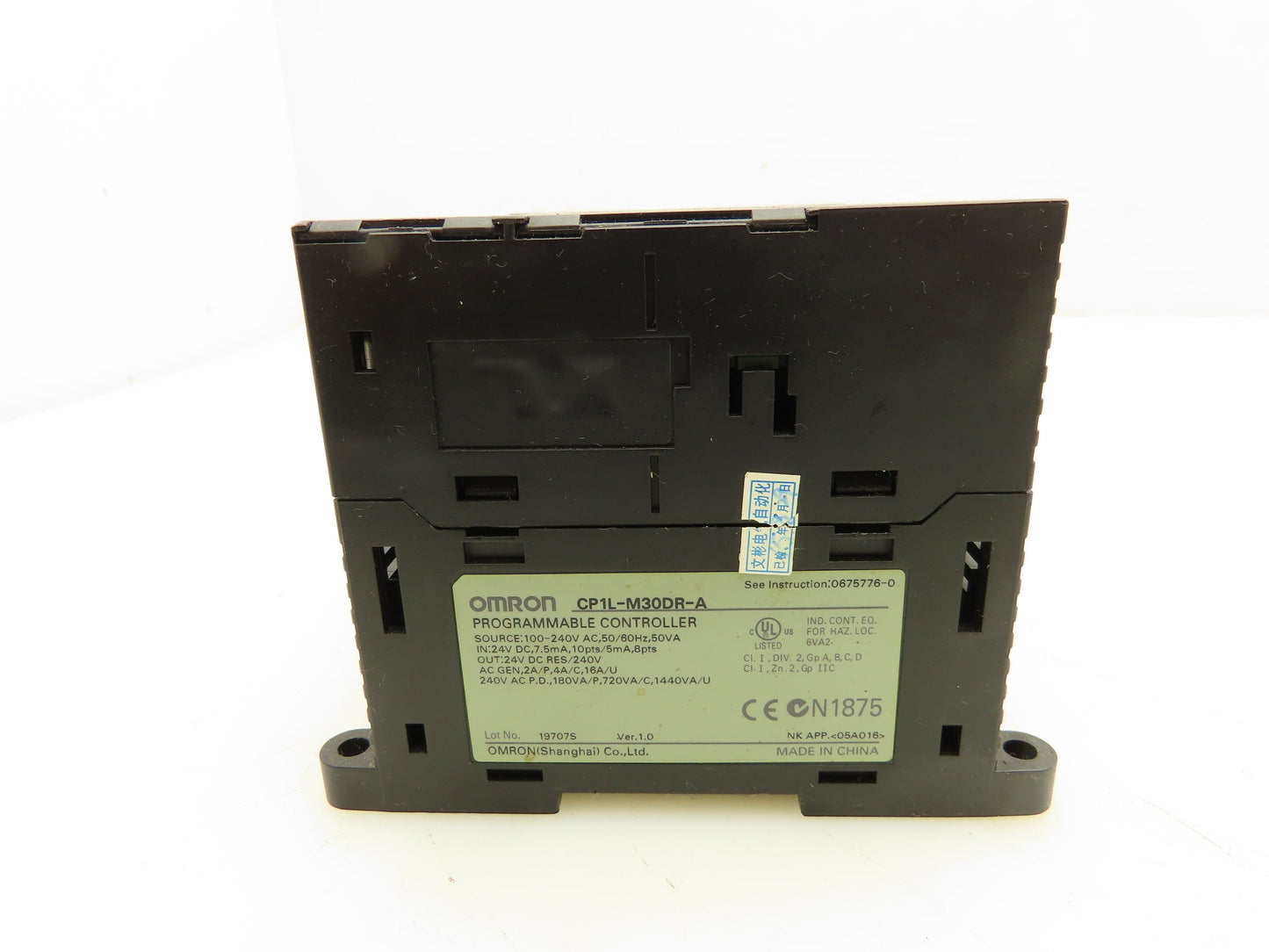 Omron CP1L-M30DR-A Sysmac Alternating Supply Voltage CPU 240V