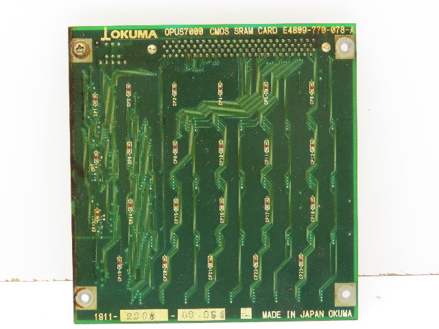 Okuma E4809-770-078-A Opus7000 CMOS SRAM Card Module 1911-2208