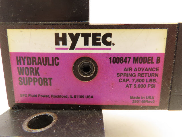 Hytec 100847 SPX Hydraulic Work Support 7500 lbs 5000 PSI Model B 1-3/16" Stroke