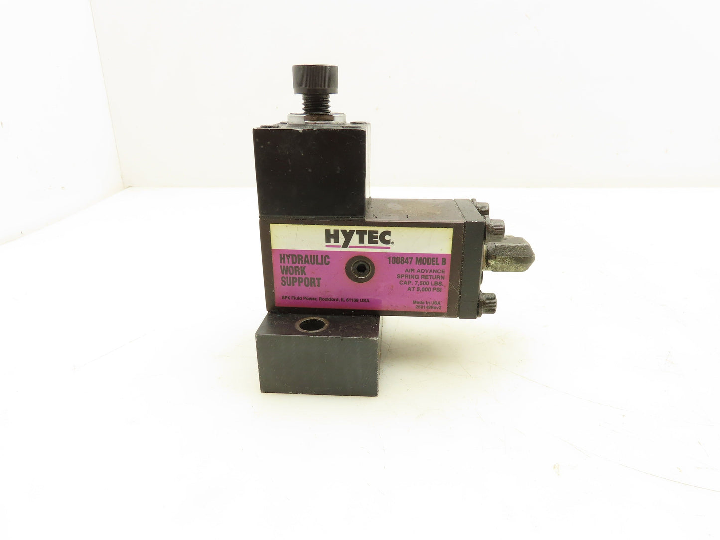 Hytec 100847 SPX Hydraulic Work Support 7500 lbs 5000 PSI Model B 1-3/16" Stroke