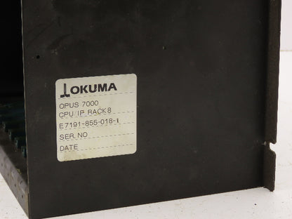 Okuma E7191-855-018-1 Opus7000 CPU Card Slot Rack Chassis W/Motherboard