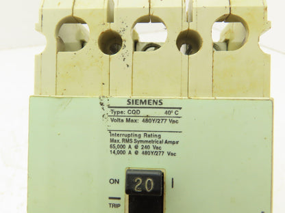 Siemens CQD320 Circuit Breaker 3 Pole 20A 480Y/277 VAC