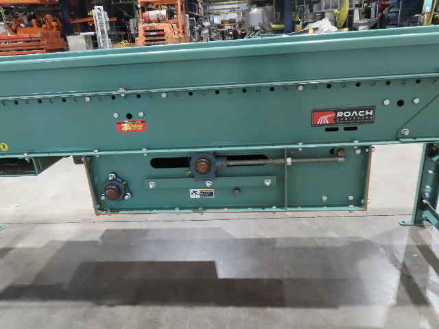 Roach 24"x 8' Slider Bed 18" Belt Conveyor .5Hp 230/460V 3PH Center Drive 63 FPM