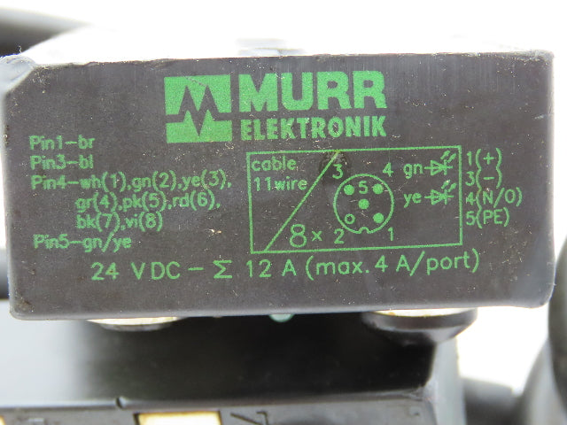 Murr Elektronik Sensor Distributor Box 8 Port 24V 12A Lot of 3