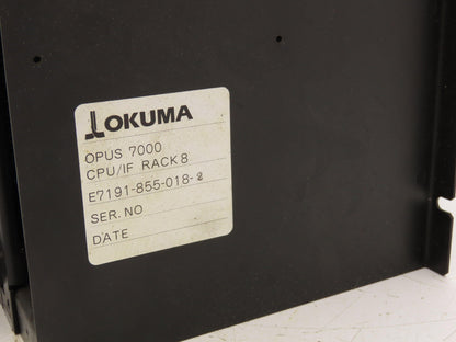 Okuma E7191-855-018-2 Opus7000 Card Slot Rack Chassis W/Motherboard and Cards