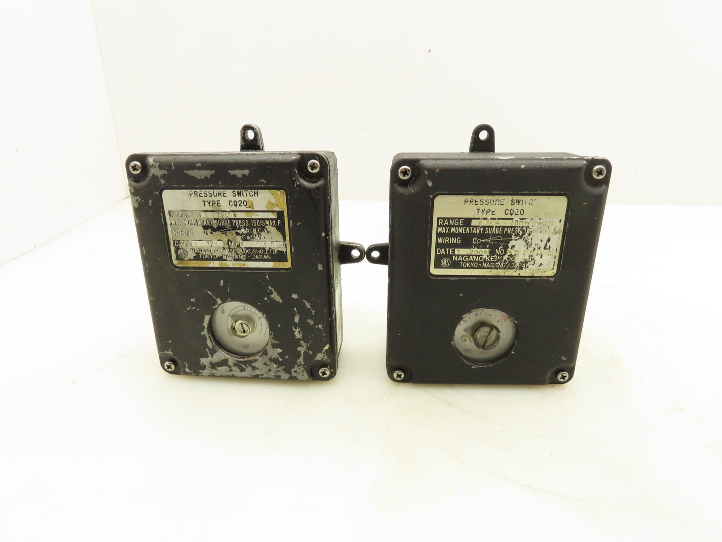 Nagano Keiki CQ20 Pressure Switch 1000 PSI  Lot of 2