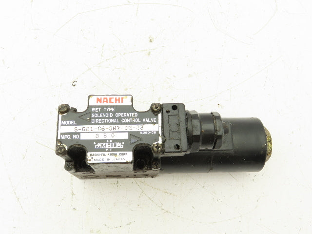 Nachi S-G01-C6-GRZ-D2-33 Hydraulic Directional Control Solenoid Valve 24VDC D03