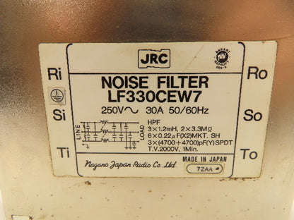 JRC LF330CEW7 Noise Filter 250V 30A 3 Pole 3Ph