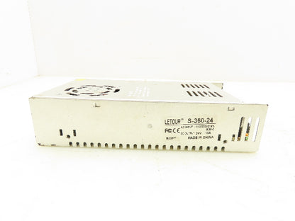 Letour S-360-24 Switching Mode Power Supply Output 24VDC 15A 110/220V Input