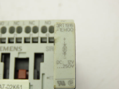 Siemens 3RH1122-2BB40 Auxiliary Contactor 600VAC 10A Lot Of 3