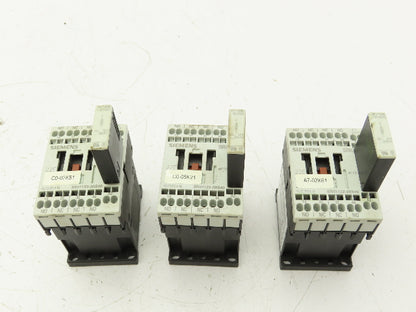 Siemens 3RH1122-2BB40 Auxiliary Contactor 600VAC 10A Lot Of 3