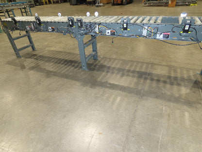 Hytrol 18"x 12' Accumulating Roller Conveyor 15"BF 24VDC EZ Logic Zone Control