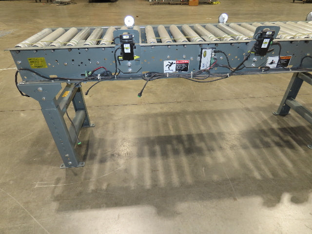 Hytrol 18"x 12' Accumulating Roller Conveyor 15"BF 24VDC EZ Logic Zone Control