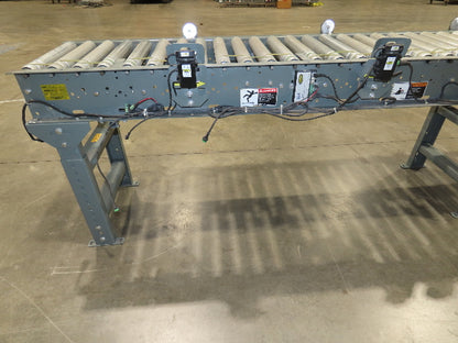 Hytrol 18"x 12' Accumulating Roller Conveyor 15"BF 24VDC EZ Logic Zone Control