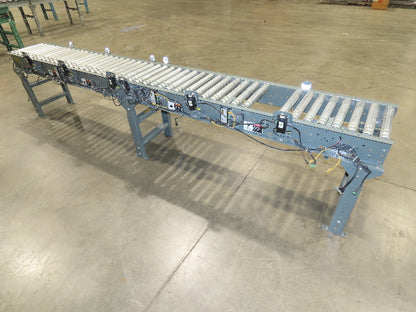 Hytrol 18"x 12' Accumulating Roller Conveyor 15"BF 24VDC EZ Logic Zone Control