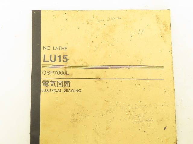 Okuma LU15 CNC Operator & Maintenance Manual with Parts Book OSP7000L NC Lathe