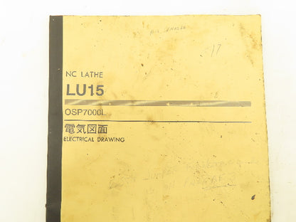 Okuma LU15 CNC Operator & Maintenance Manual with Parts Book OSP7000L NC Lathe