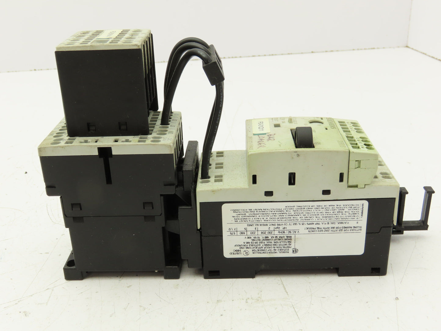 Siemens 3RV1011-1HA20 Circuit Breaker With Contactor 24VDC 3-7A 3KW/400V 3 Pole