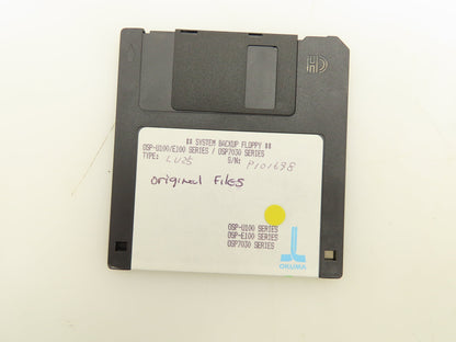 Okuma LU25 CNC Lathe Floppy Disc Files OSP-E100 / OSP-U100 / OSP7030