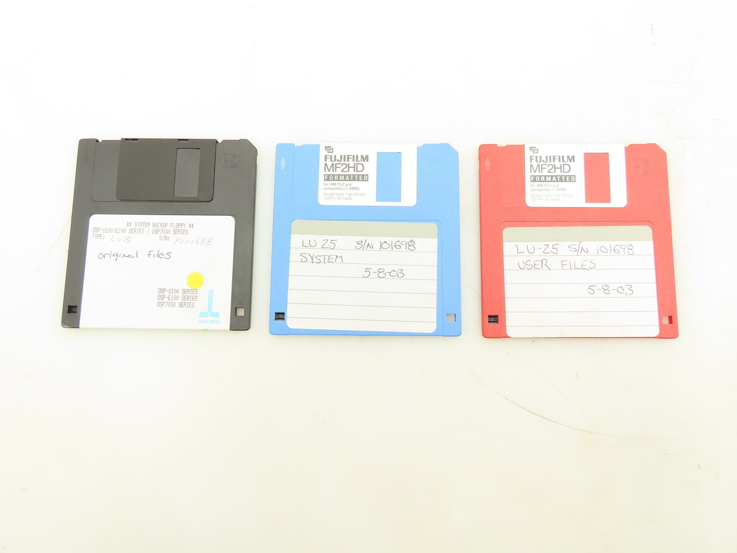 Okuma LU25 CNC Lathe Floppy Disc Files OSP-E100 / OSP-U100 / OSP7030