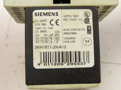 Siemens 3RT1015-2BB41 Contactor With Circuit Breaker 24VDC 16A 600V