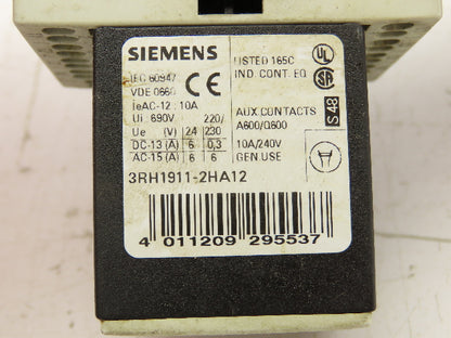 Siemens 3RT1015-2BB41 Contactor With Circuit Breaker 24VDC 16A 600V