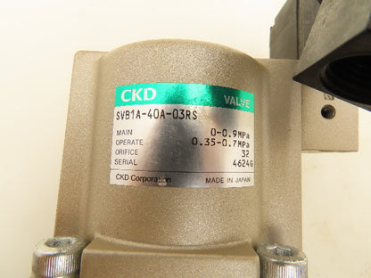 CKD SVB1A-40A-03RS Coolant Valve with Solenoid 12-24VDC 1-1/2" NPT