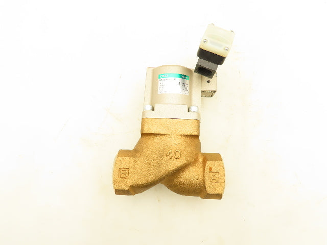 CKD SVB1A-40A-03RS Coolant Valve with Solenoid 12-24VDC 1-1/2" NPT
