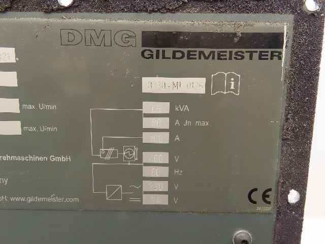 DMG Gildemeister 0703-MI-0126 CNC Lathe Switch Panel Hourmeter 200A Disconnect