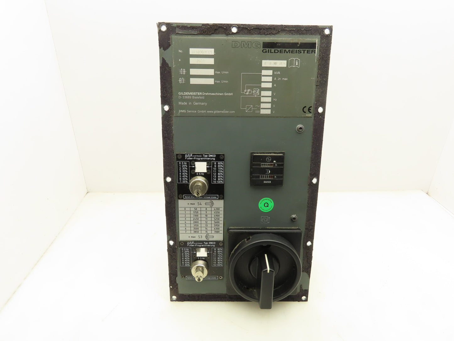 DMG Gildemeister 0703-MI-0126 CNC Lathe Switch Panel Hourmeter 200A Disconnect