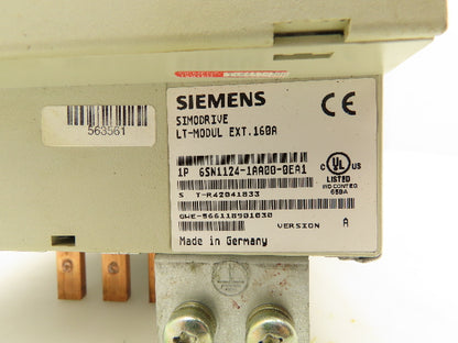 Siemens 6SN1124-1AA00-0EA1 Simodrive 611 Power Module 160A 1-Axis Drive Ver A