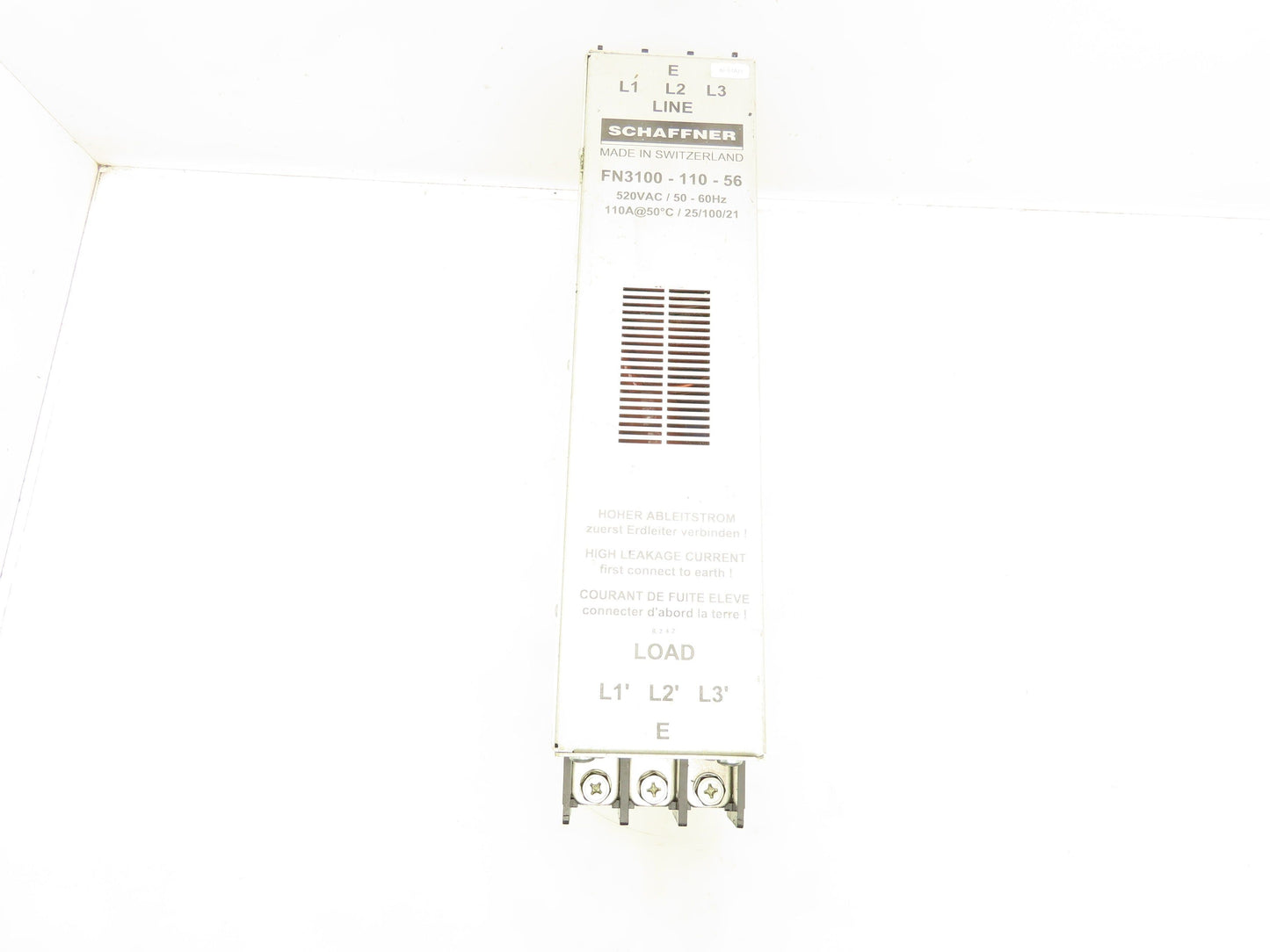 Schaffner FN3100-110-56  EMC/EMI Line Filter for Motor Drives 110A 520VAC