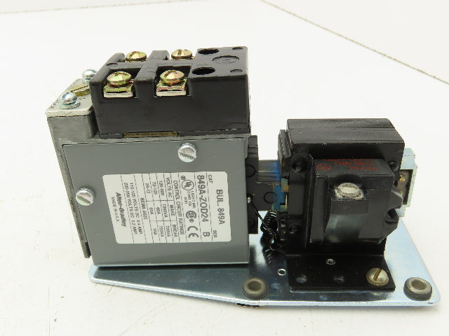 Allen Bradley 849A-Z0D24 Pneumatic Timing Relay 120-600VAC 60A Nema A600 Ser.B