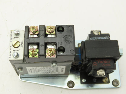 Allen Bradley 849A-Z0D24 Pneumatic Timing Relay 120-600VAC 60A Nema A600 Ser.B
