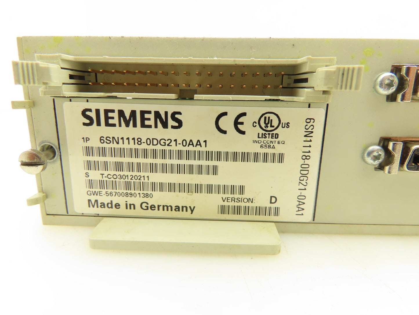 Siemens 6SN1118-0DG21-0AA1 Simodrive 611-D Digital Control Card 1-Axis Version D