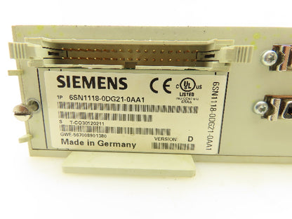 Siemens 6SN1118-0DG21-0AA1 Simodrive 611-D Digital Control Card 1-Axis Version D