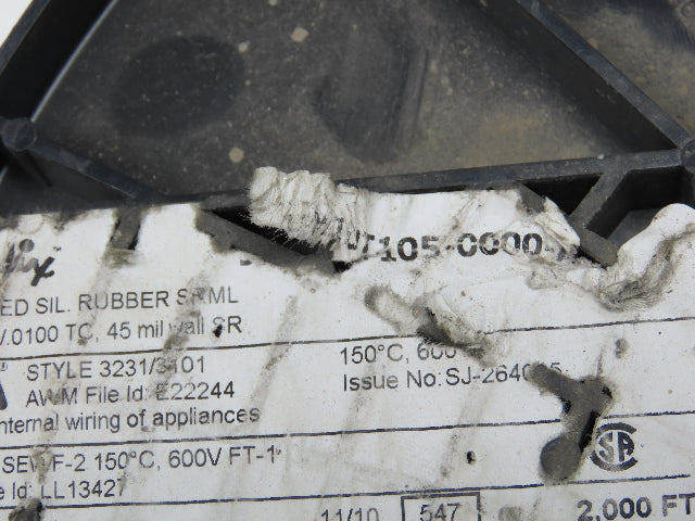 Radix M10T105 SEWF-2 10/1C High Temperature Wire 10Awg 150°C 600V Black 1350'