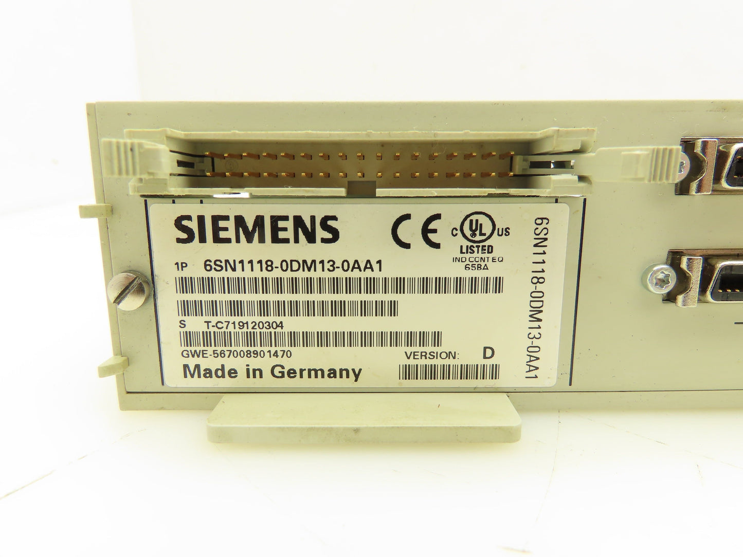 Siemens 6SN1118-0DM13-0AA1 Simodrive 611-D Control Card Module 2-Axis Version D