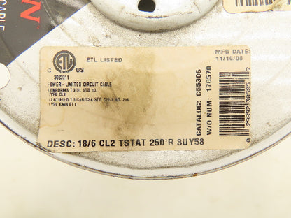 Baron 18/6 Thermostat Wire 18 AWG 6 Conductor 160ft Spool