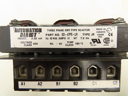Automation Direct GS-47P5-LR AC Line Reactor 12A 3PH 600V