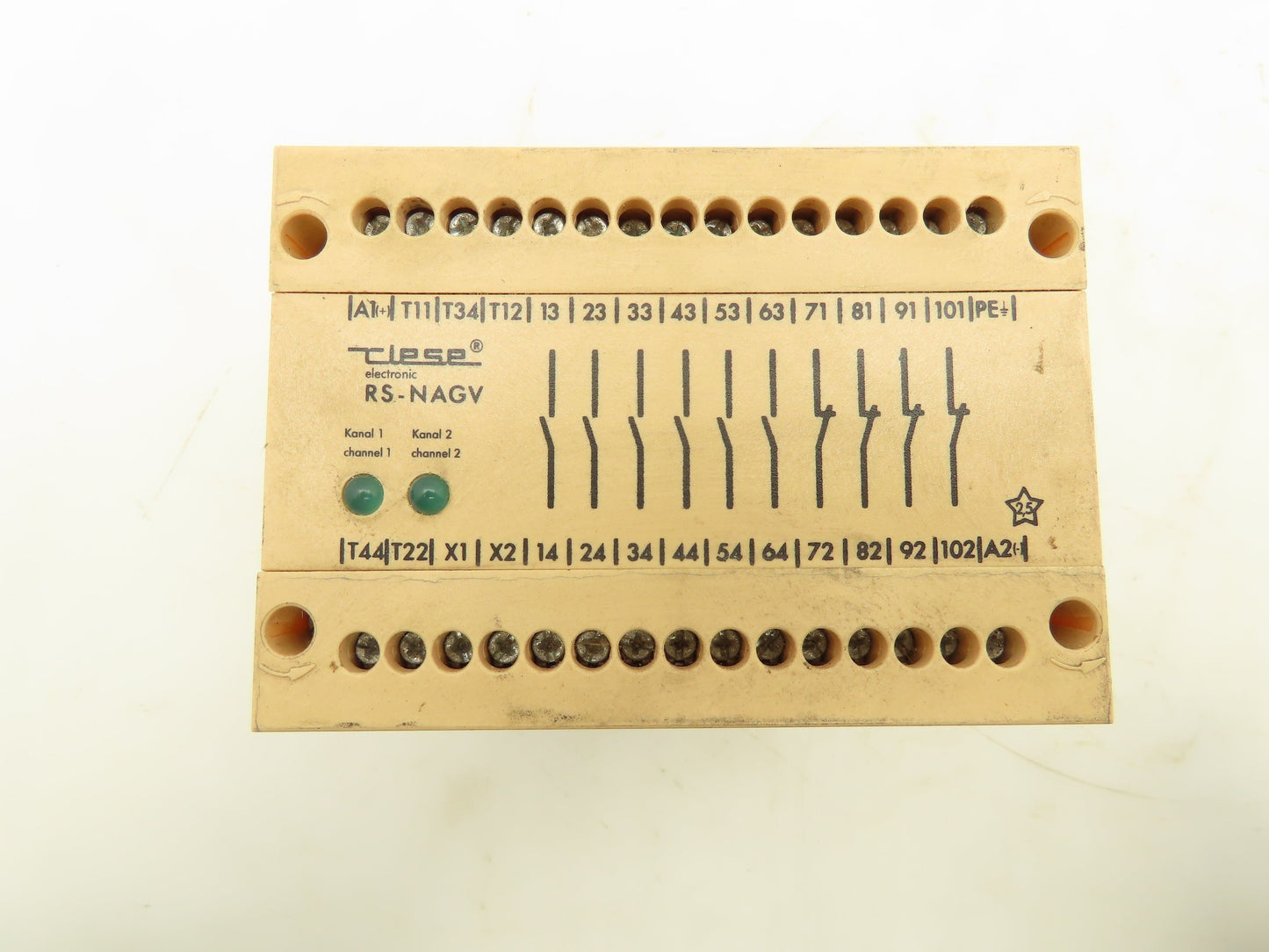 Tiese Electronic RS-NAGV Emergency Stop Relay 30 Pin 24 AC/DC 4A 250VAC